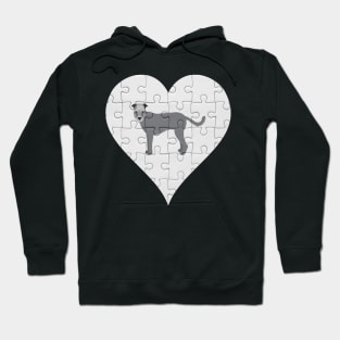 Wolfhound Heart Jigsaw Pieces Design - Gift for Wolfhound Lovers Hoodie